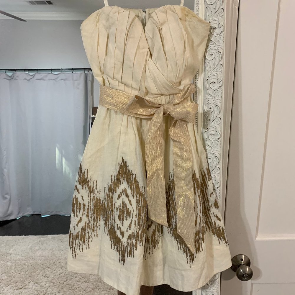 Moulinette Soeurs Strapless Cream Dress